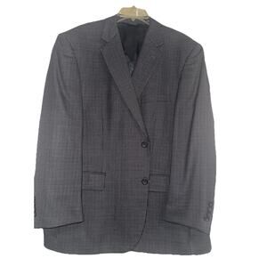 Joseph Feiss Blazer Mens 46S Houndstooth 2 Button Gold 100% Wool Sport coat